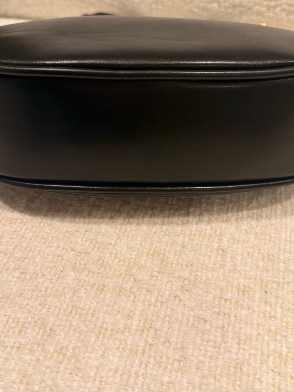 Classic Black Vegan Leather Shoulder Bag